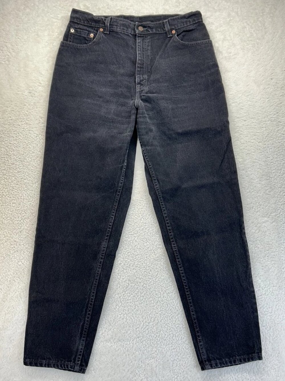 Vintage‎ Levis 551 Jeans Womens 12 Medium Black Relaxed Fit Tapered Leg USA 90s